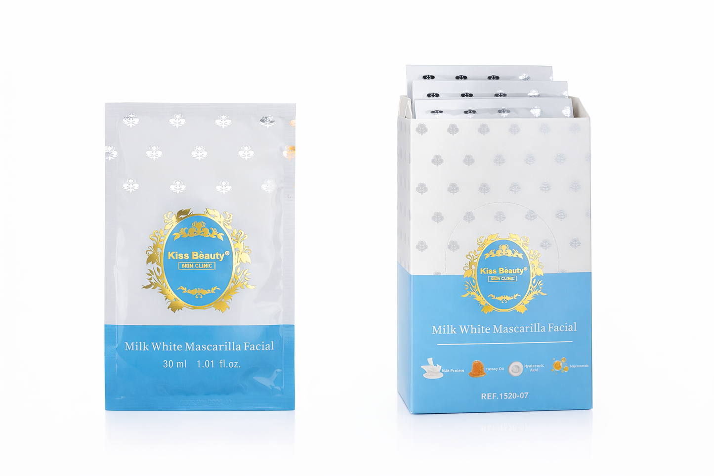 Mascarilla facial milk white - Kiss Beauty