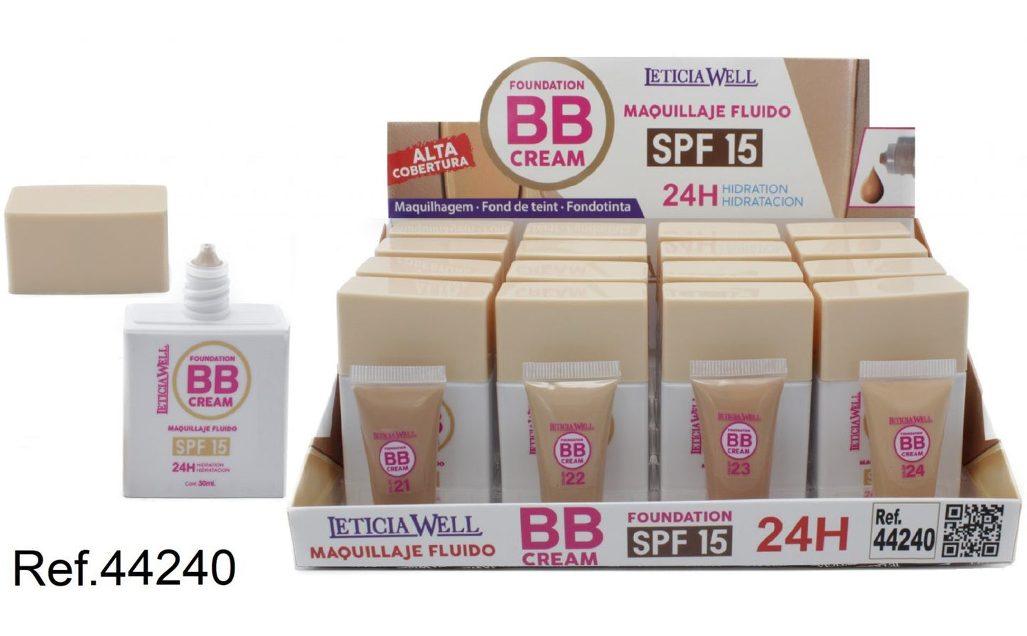 Maquillaje fluido BB cream SPF15