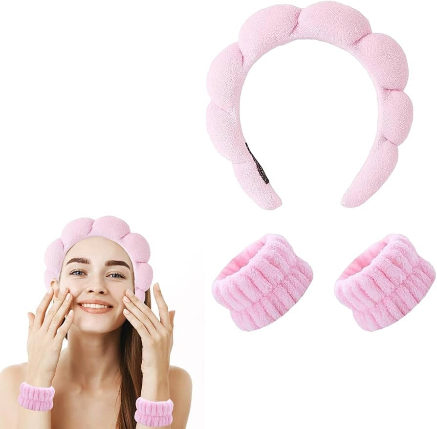 Set Facial Diadema + Muñequeras