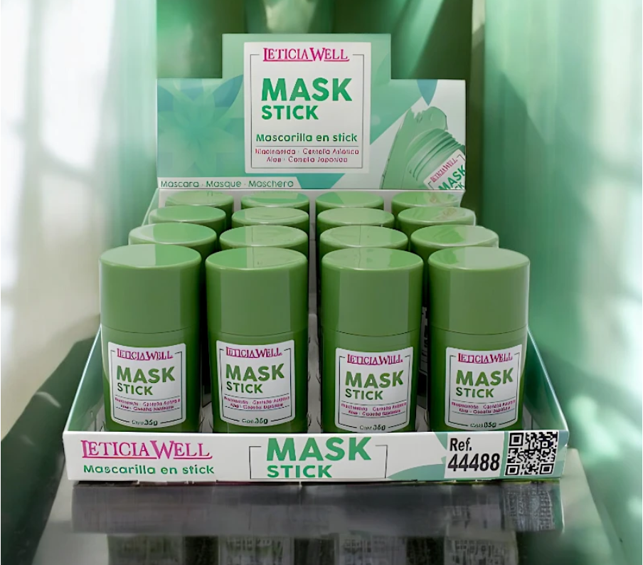 Mascarilla Facial Verde Stick Leticia Well – Purificante y Matificante