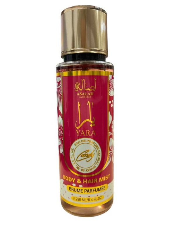Yara Body & Hair Mist Candy 250 ml – Bruma Perfumada Dulce y Oriental