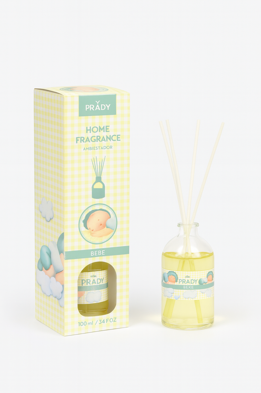 Prady Mikado Bebé 100 ml – Ambientador de varillas aroma suave y tierno para el hogar