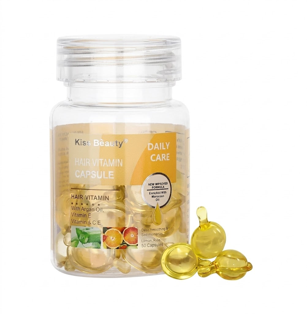 CAPSULAS SERUM CAPILAR CON VITAMINAS Y ALOE VERA – KISS BEAUTY