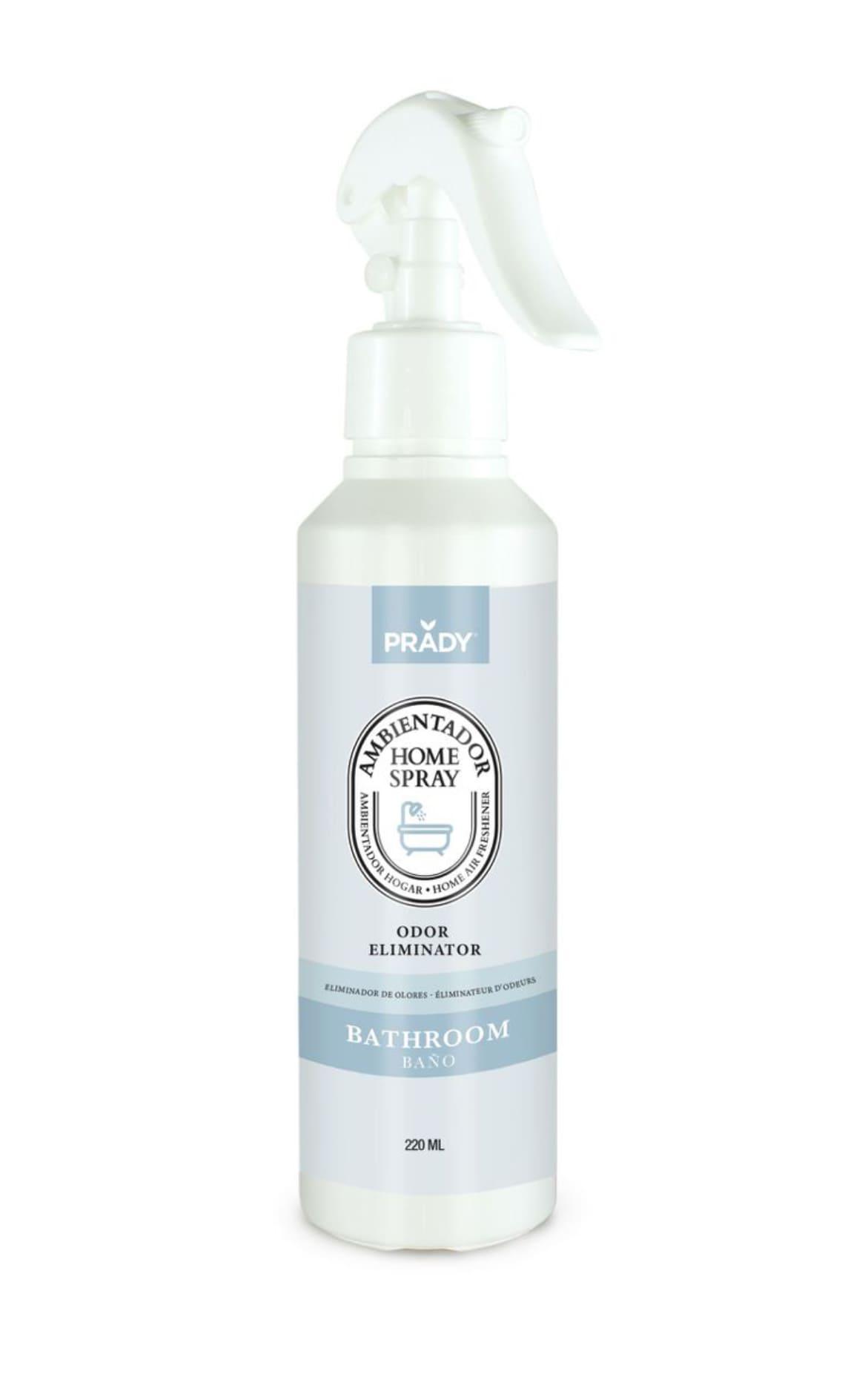 Spray + mikado pack to neutralize odors for the bathroom.