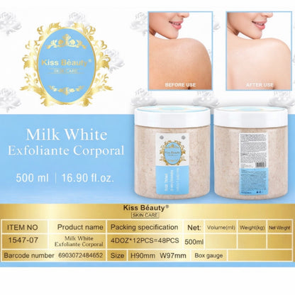 EXFOLIANTE CORPORAL MILK WHITE - Kiss beauty