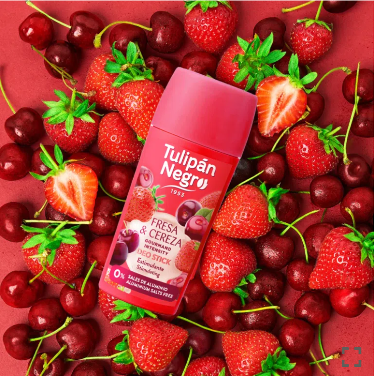 Desodorante Tulipán Negro Deo Stick Fresa y Cereza 60 ml