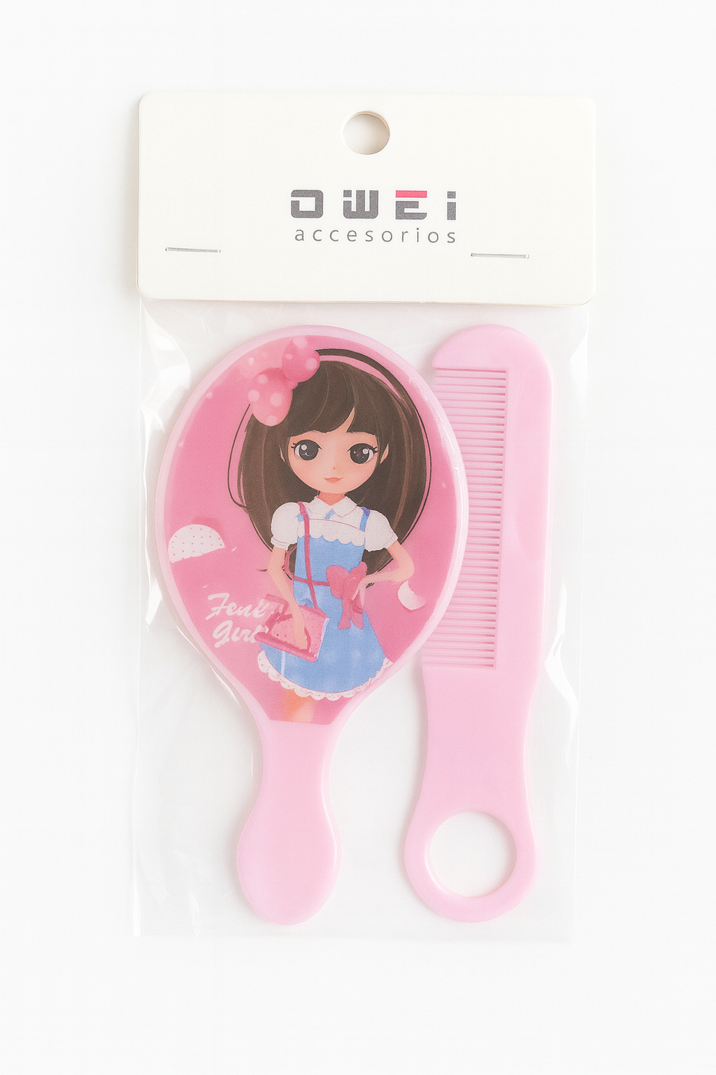 Peine y espejo Cartoon edition para niñas.