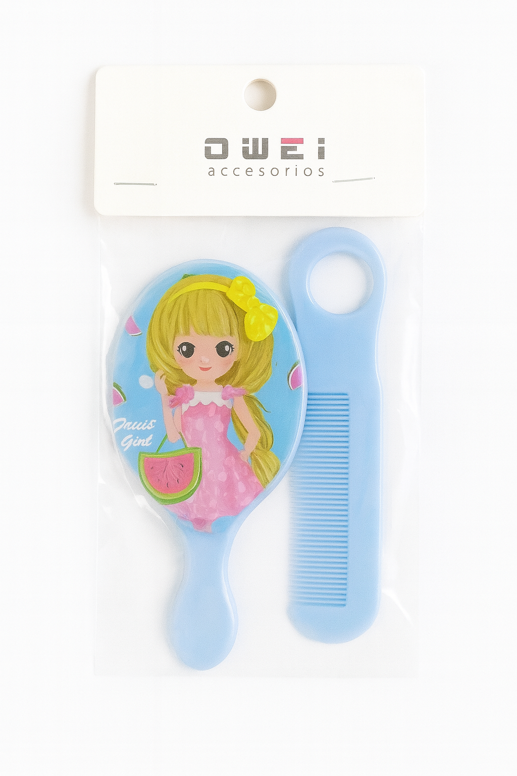 Peine y espejo Cartoon edition para niñas.