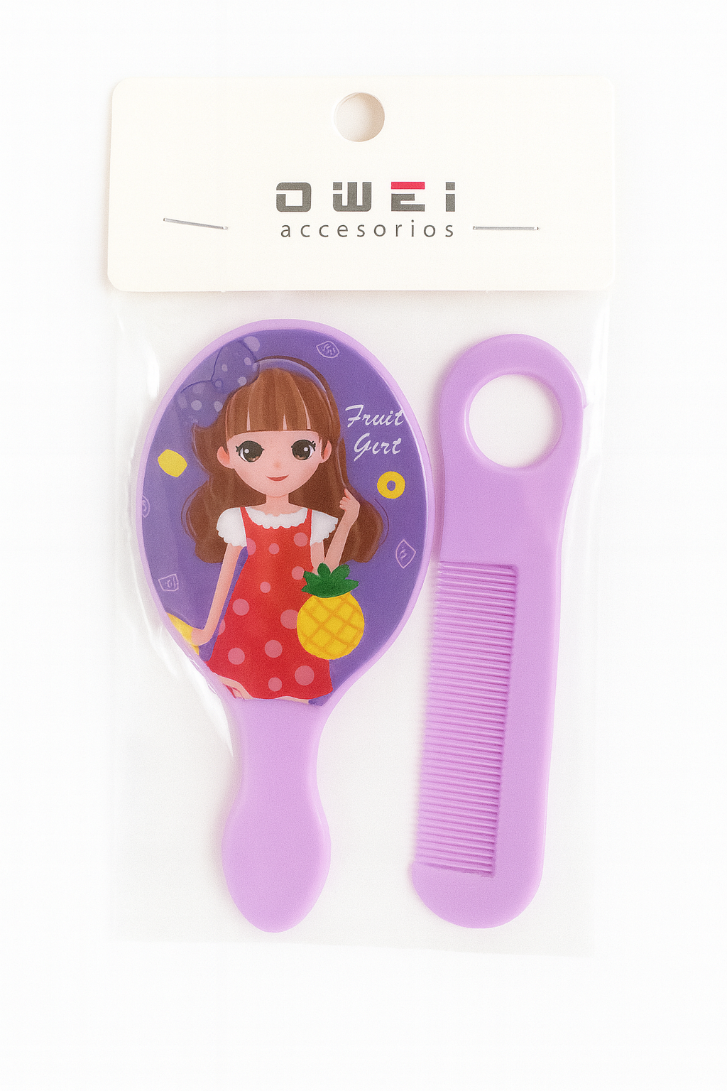 Peine y espejo Cartoon edition para niñas.