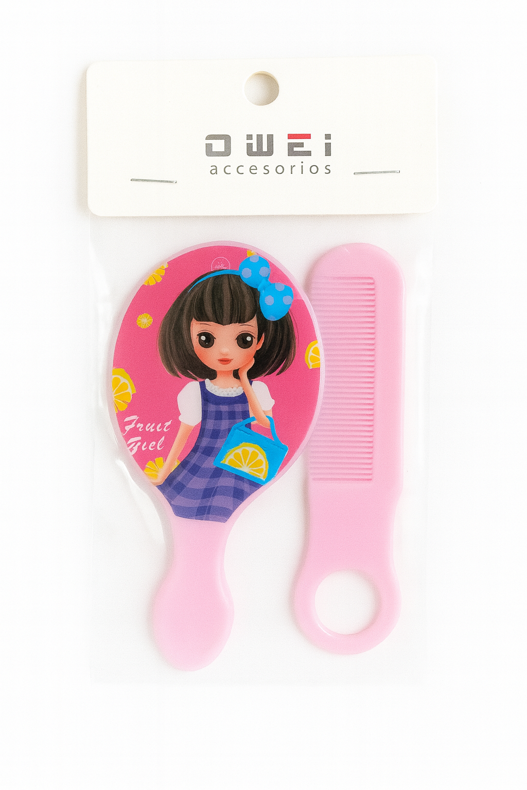 Peine y espejo Cartoon edition para niñas.