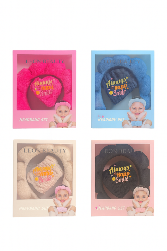 Set Facial  Diadema + Muñequeras