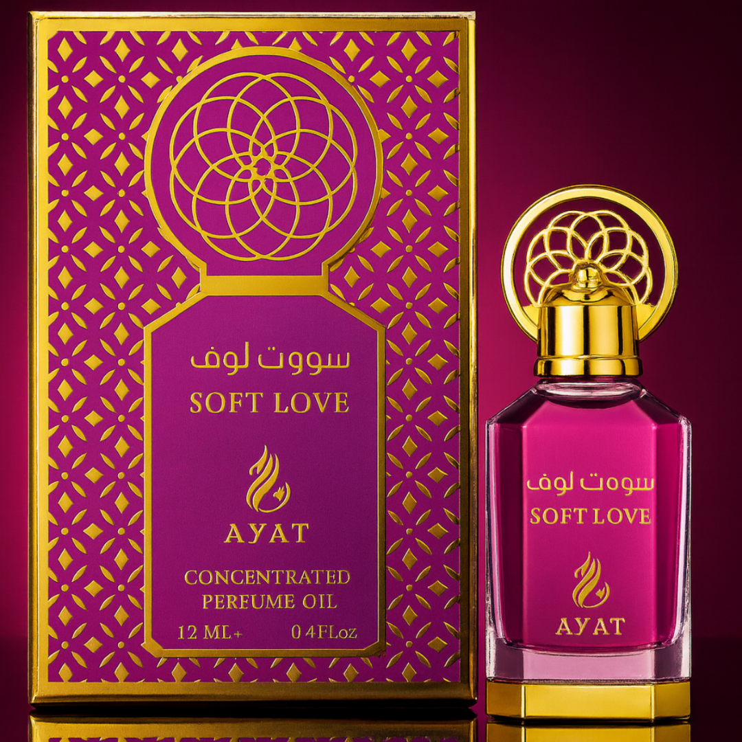 Perfume en Aceite Concentrado Soft Love Ayat 12 ml | Notas Cítricas, Vainilla y Almizcle Blanco