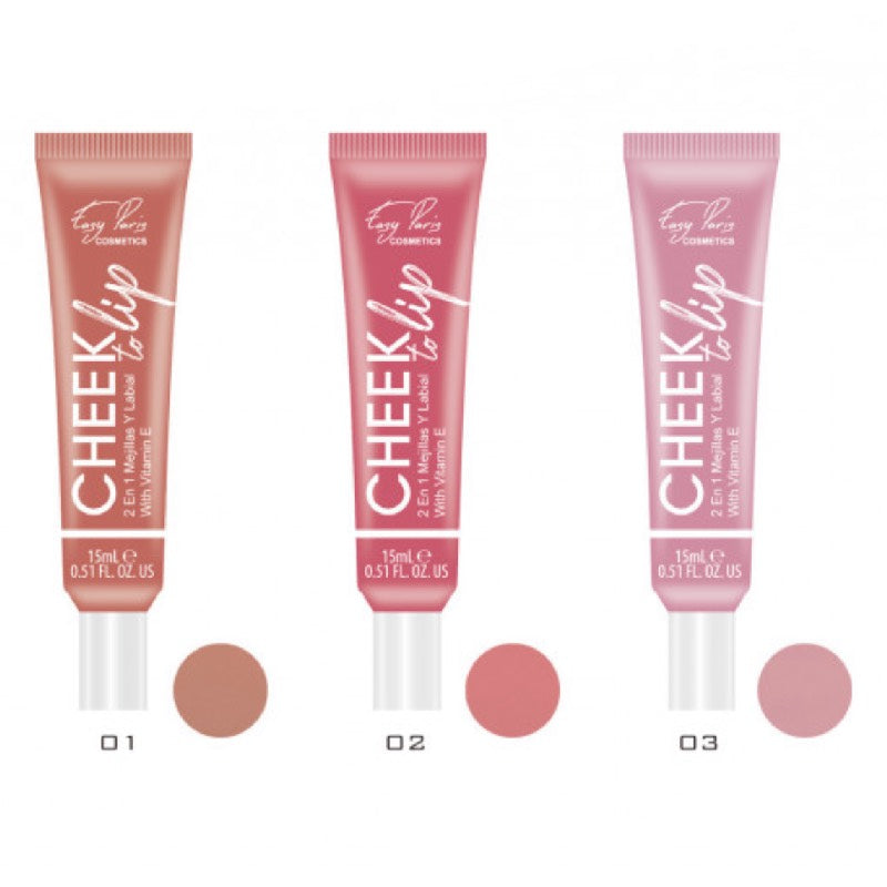 Lip and cheek blush with vitamin E