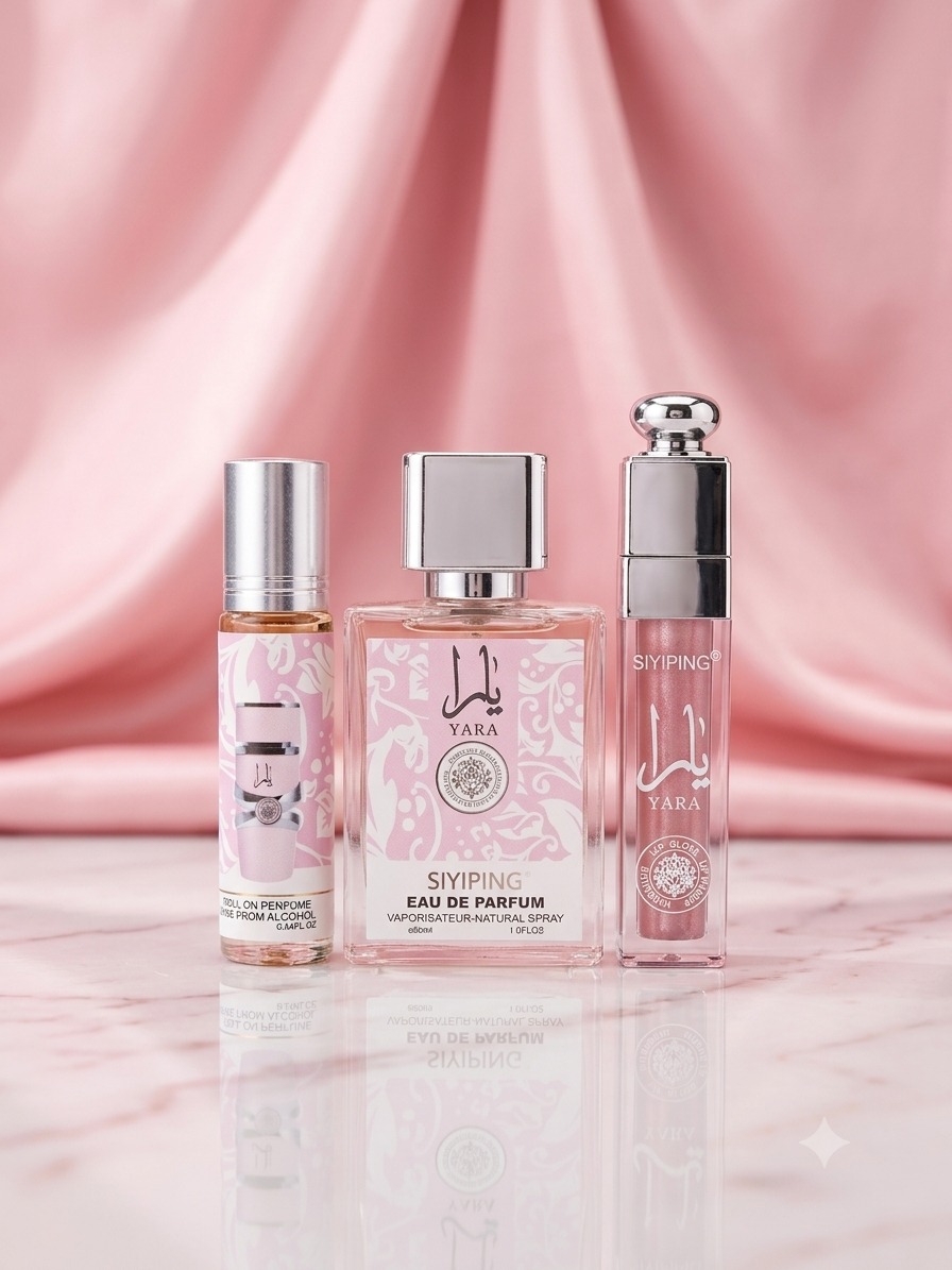 Pack Yara Rosa perfume + gloss