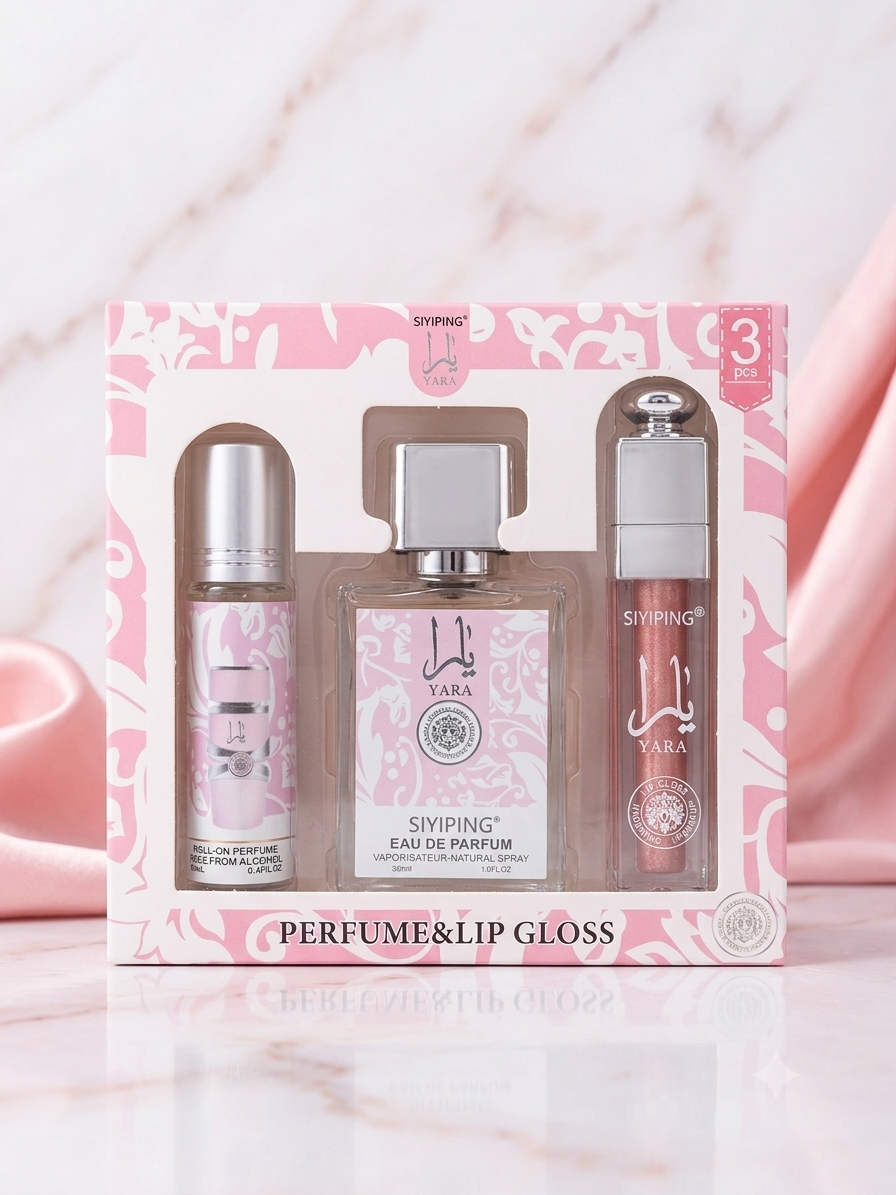 Pack Yara Rosa perfume + gloss