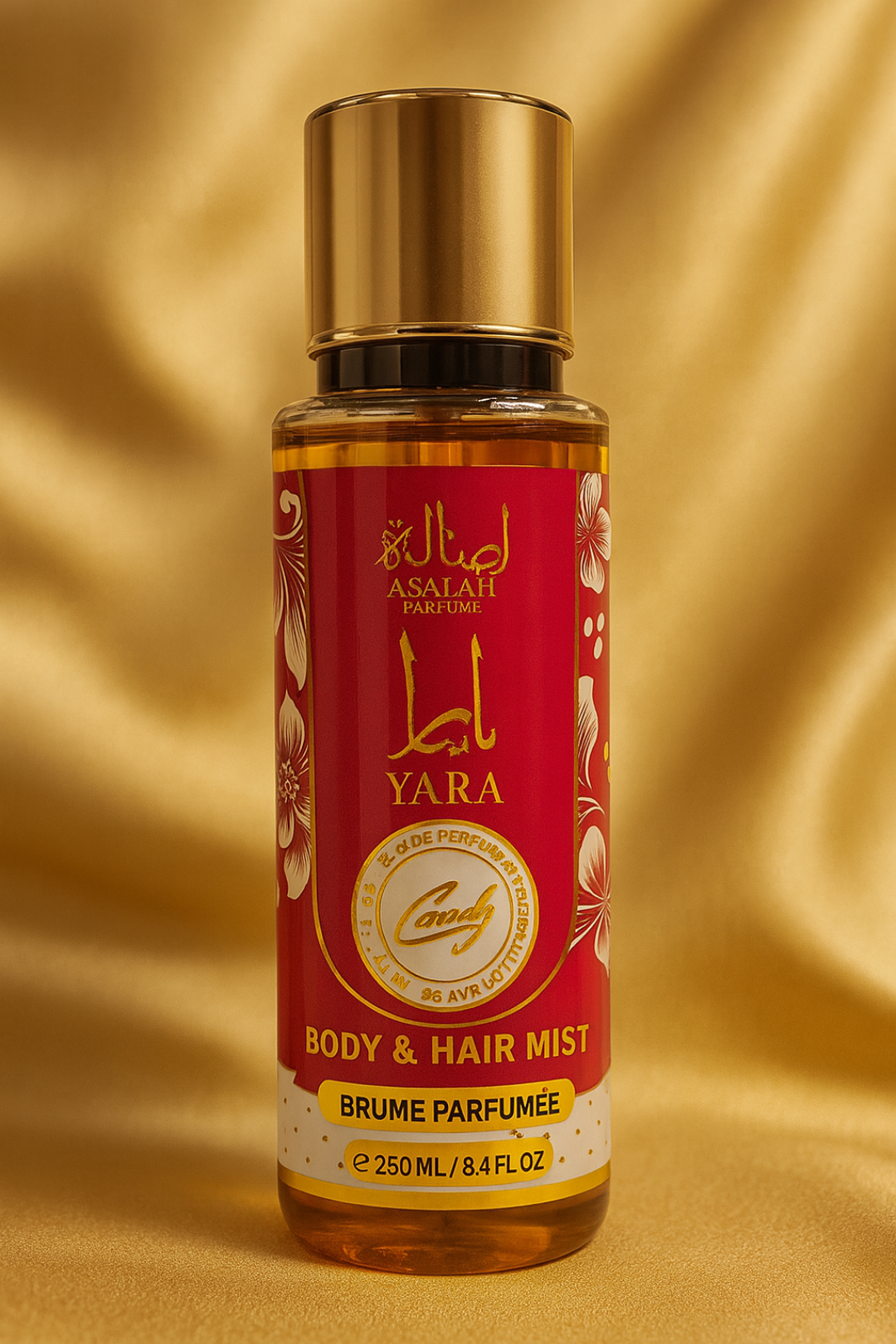 Body & Hair Mist Yara Asalah Parfum 250ml fragancia fresca y duradera para cuerpo y cabello