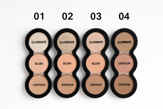 iluminante, colorete y corrector