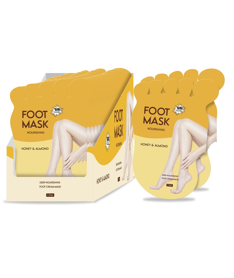 Honey and almond foot mask.