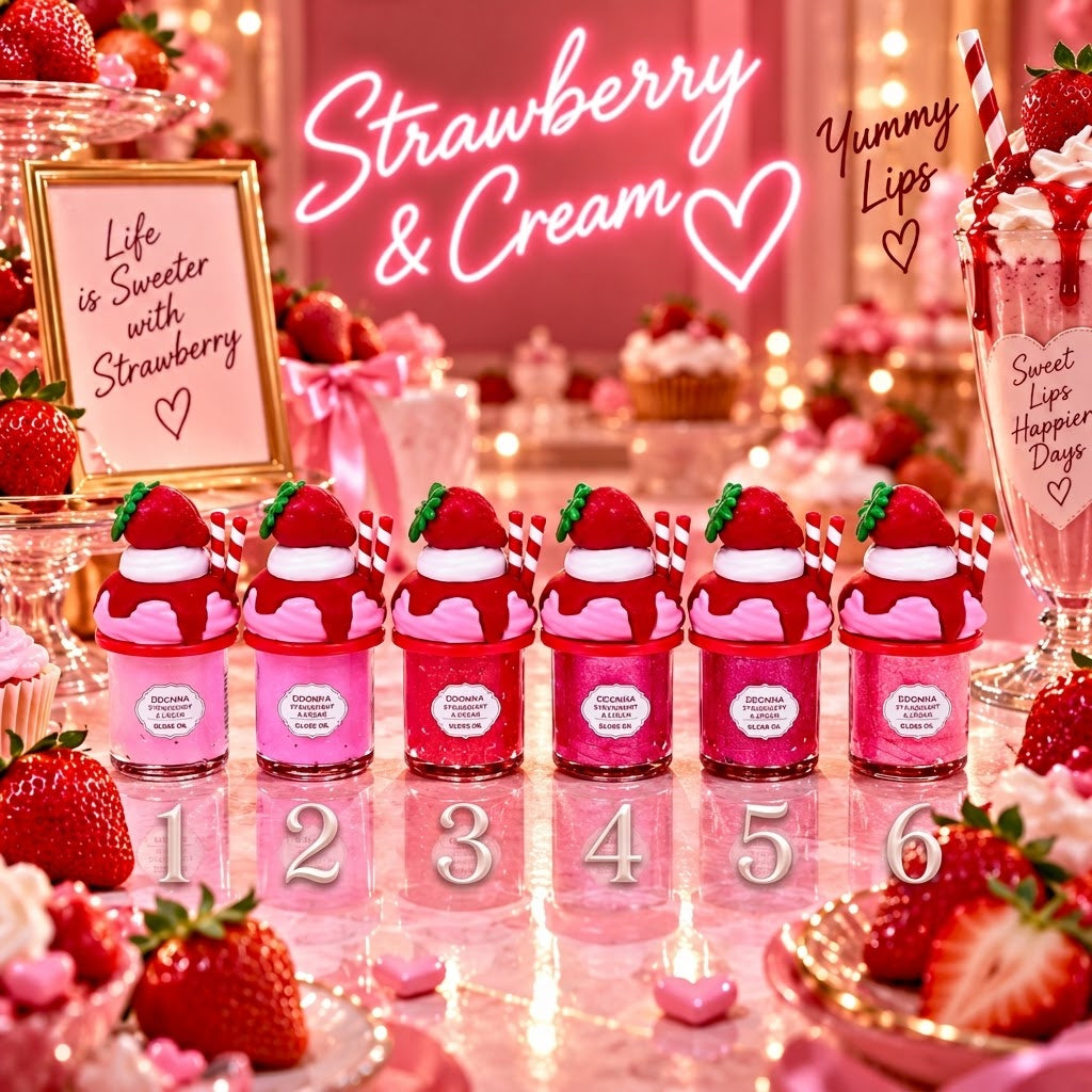 Gloss oil strawberry & cream