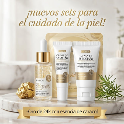 Set de skine care baba de caracol Oro de 24K y Ginseng