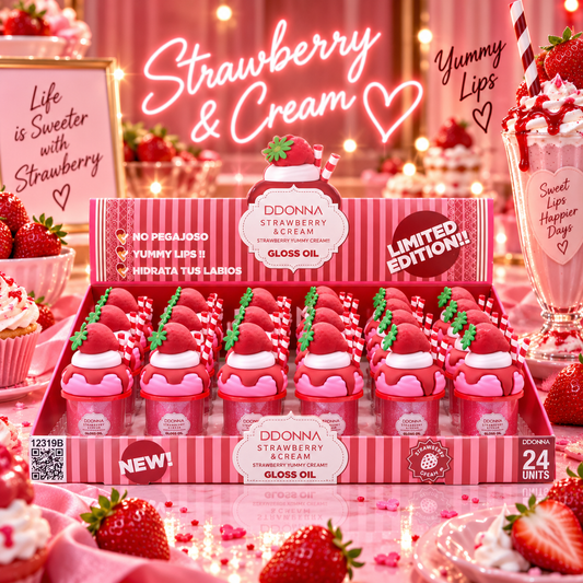 Gloss oil strawberry & cream