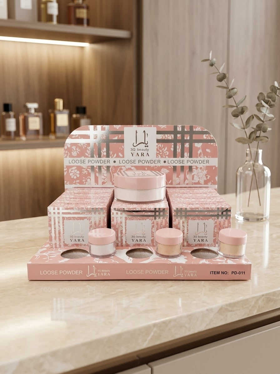 YARA Loose Powder by 3Q Beauty: Polvos Sueltos Matificantes y Perfeccionadores de Lujo