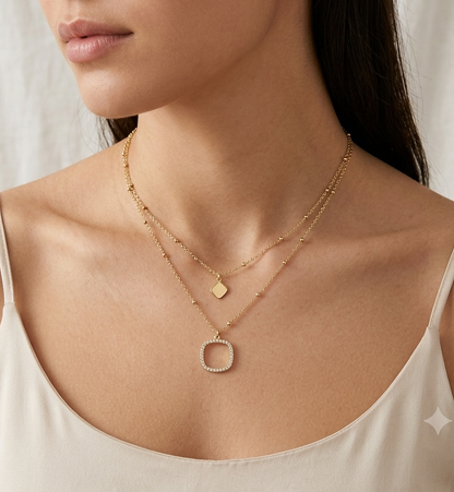 Collares con colgante de acero inoxidable Skyline