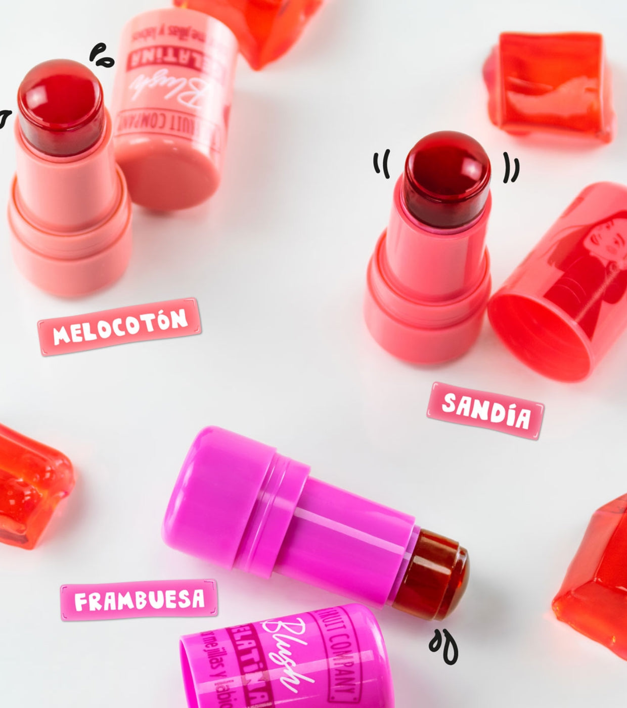 Colorete en gelatina para mejillas y labios